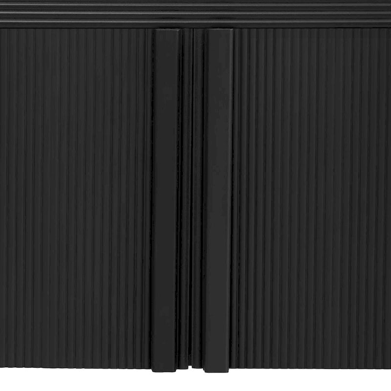 Buffet à rayures de 63 pouces avec étagères réglables