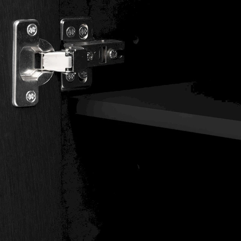 Buffet à rayures de 63 pouces avec étagères réglables