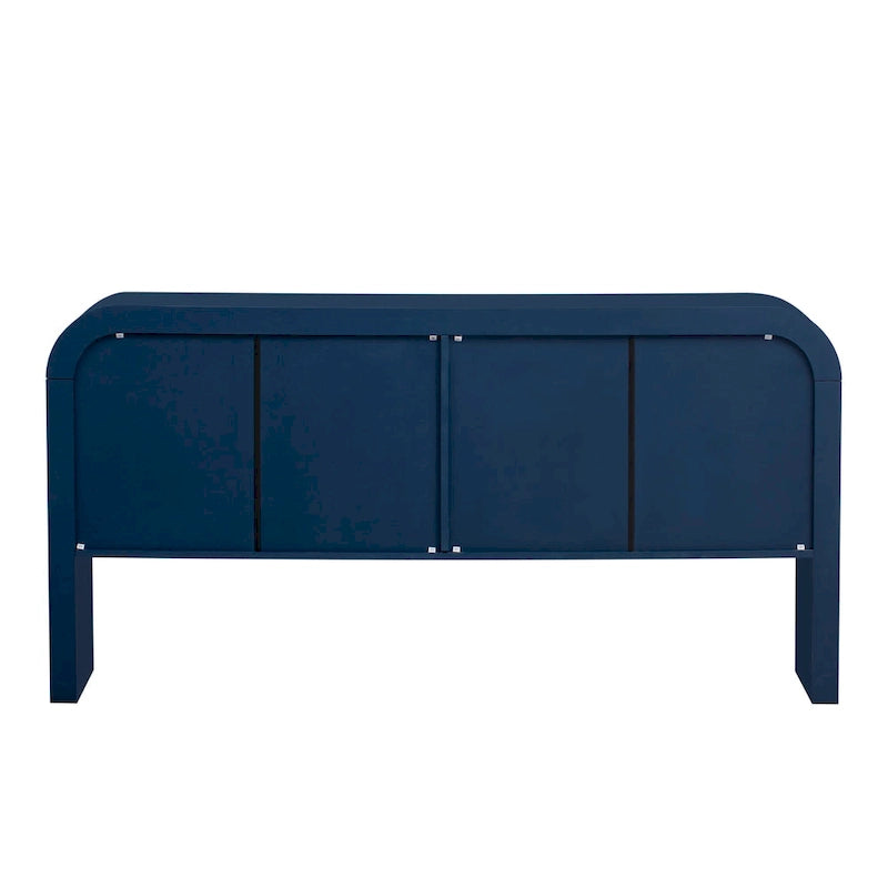 Buffet à rayures de 63 pouces avec étagères réglables