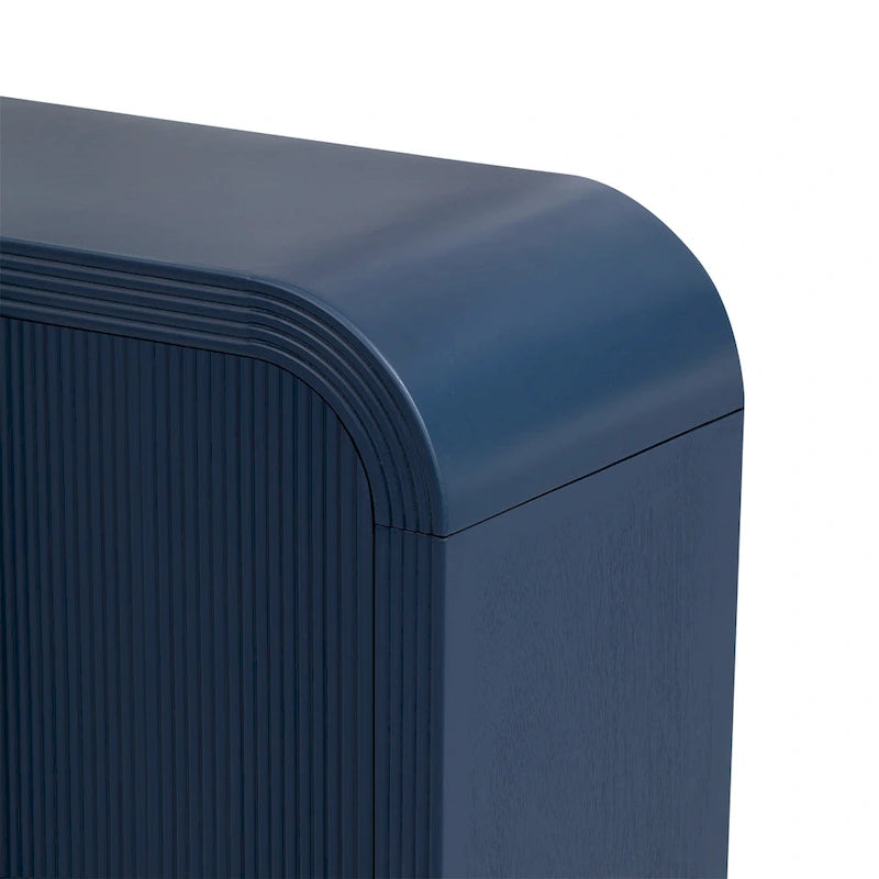 Buffet à rayures de 63 pouces avec étagères réglables