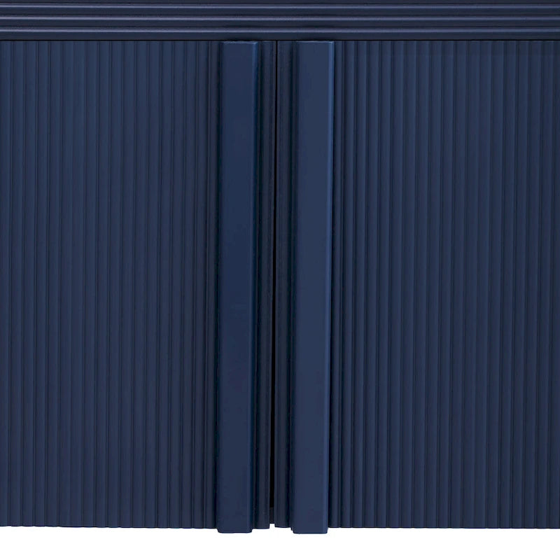 Buffet à rayures de 63 pouces avec étagères réglables