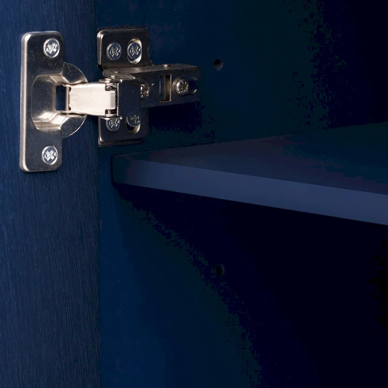 Buffet à rayures de 63 pouces avec étagères réglables