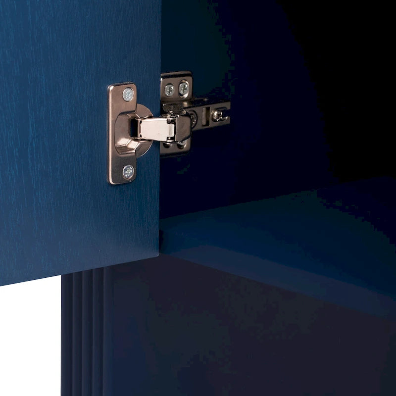 Buffet à rayures de 63 pouces avec étagères réglables