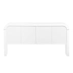 Buffet à rayures de 63 pouces avec étagères réglables