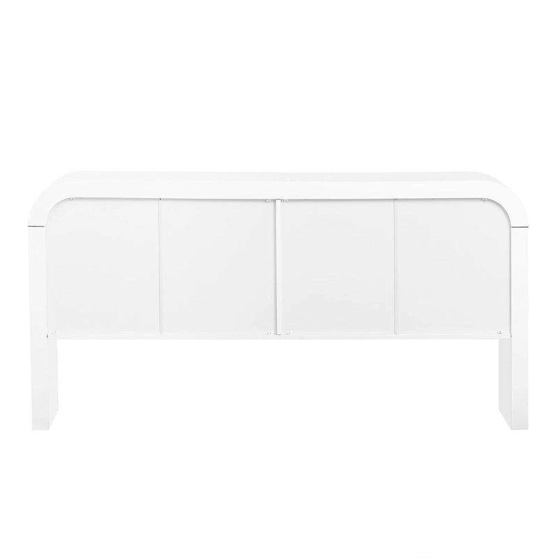 Buffet à rayures de 63 pouces avec étagères réglables