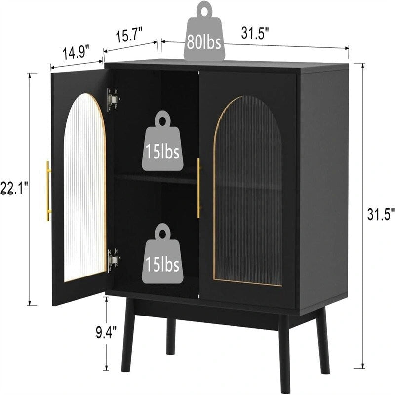 Buffet/meuble de rangement d'appoint pour la cuisine - 15,7 cm (P) x 31,5 cm (L) x 31,5 cm (H)