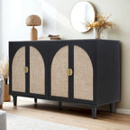 Armoire à 4 portes, idéale pour une chambre, un salon ou un bureau.