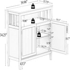 Buffet de cuisine avec rangement - 40 cm (P) x 101,5 cm (L) x 87 cm (H)