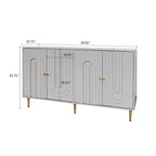 Buffet de rangement moderne en bois, autoportant, avec un pied de support central