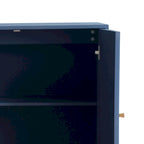 Buffet de rangement moderne en bois, autoportant, avec un pied de support central