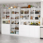 Buffet et vitrine modulaires - Design modulaire en blanc immaculé