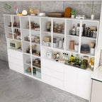 Buffet et vitrine modulaires - Design modulaire en blanc immaculé