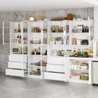 Buffet et vitrine modulaires - Design modulaire en blanc immaculé