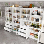 Buffet et vitrine modulaires - Design modulaire en blanc immaculé