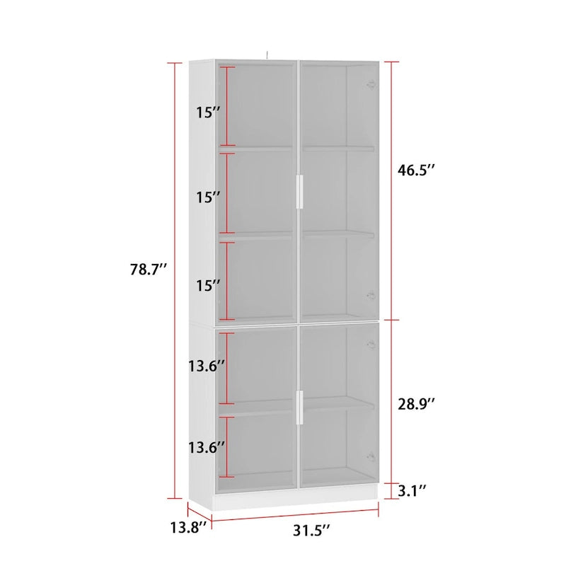 Buffet et vitrine modulaires - Design modulaire en blanc immaculé