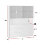 Buffet et vitrine modulaires - Design modulaire en blanc immaculé