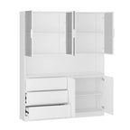 Buffet et vitrine modulaires - Design modulaire en blanc immaculé