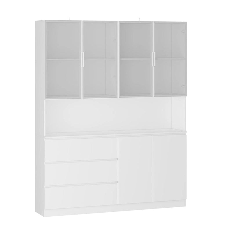 Buffet et vitrine modulaires - Design modulaire en blanc immaculé