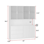 Buffet et vitrine modulaires - Design modulaire en blanc immaculé