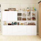 Buffet et vitrine modulaires - Design modulaire en blanc immaculé