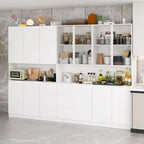 Buffet et vitrine modulaires - Design modulaire en blanc immaculé