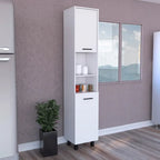 Pantry Cabinet Almada, Three Interior Shelves, White Finish,High quality and durable