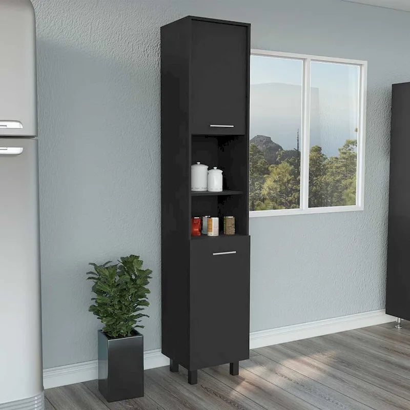 Armoire de rangement Almada, trois étagères intérieures, finition blanche, haute qualité et durable