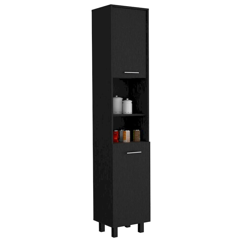 Armoire de rangement Almada, trois étagères intérieures, finition blanche, haute qualité et durable