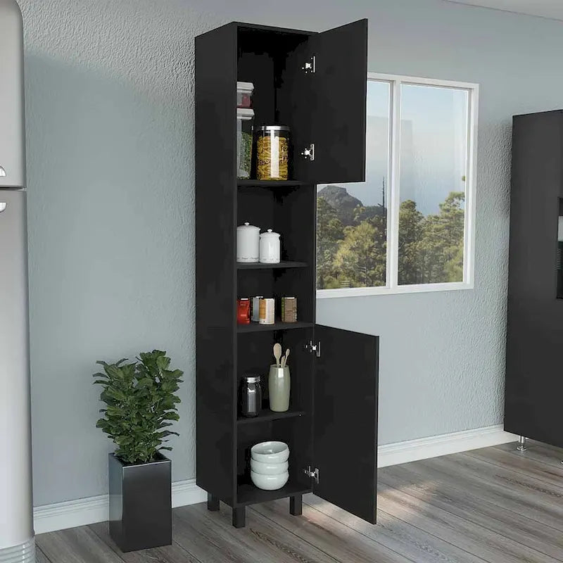 Armoire de rangement Almada, trois étagères intérieures, finition blanche, haute qualité et durable