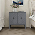 2 Door Wooden Cabinets, Wood Cabinet Vintage Style Sideboard for Living Room Dining Room Office