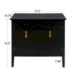 Buffet en bois à 2 portes, style vintage, idéal pour salon, salle à manger ou bureau.