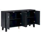 Meuble léger et luxueux orné de motifs géométriques, idéal pour un couloir, une entrée ou un salon.