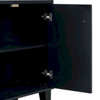 Meuble léger et luxueux orné de motifs géométriques, idéal pour un couloir, une entrée ou un salon.