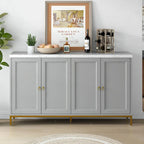 Buffet/vaisselier avec plateau en faux marbre et grand espace de rangement pour salle à manger (59,30 €).