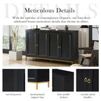 Buffet/vaisselier avec plateau en faux marbre et grand espace de rangement pour salle à manger (59,30 €).