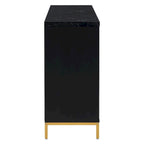 Buffet/vaisselier avec plateau en faux marbre et grand espace de rangement pour salle à manger (59,30 €).