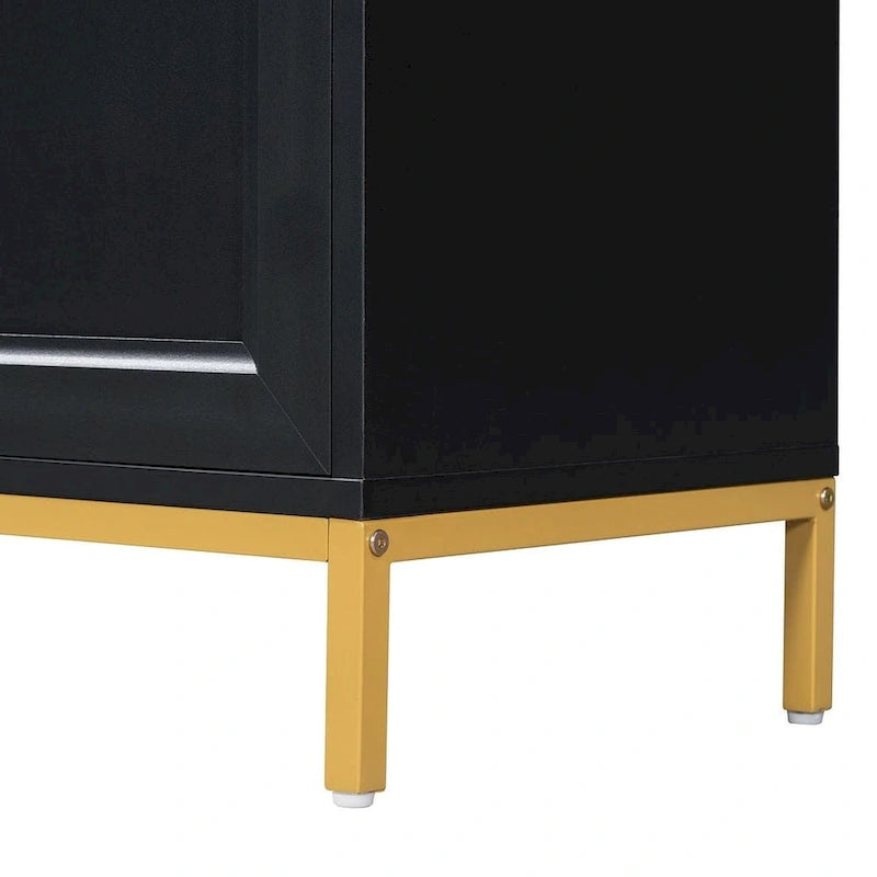 Buffet/vaisselier avec plateau en faux marbre et grand espace de rangement pour salle à manger (59,30 €).