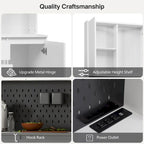 Armoire de cuisine autoportante de 74 pouces avec 6 portes, 3 étagères et 2 tiroirs, armoire polyvalente pour la cuisine et le rangement.