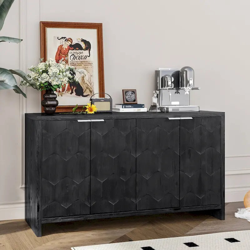 Buffet d'appoint style ferme en bois