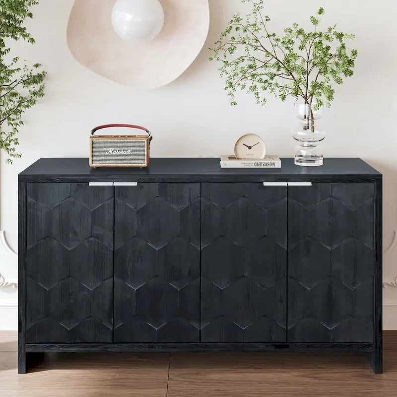 Buffet d'appoint style ferme en bois