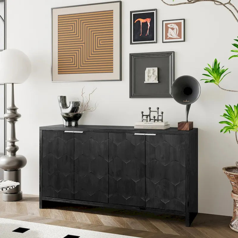 Buffet d'appoint style ferme en bois