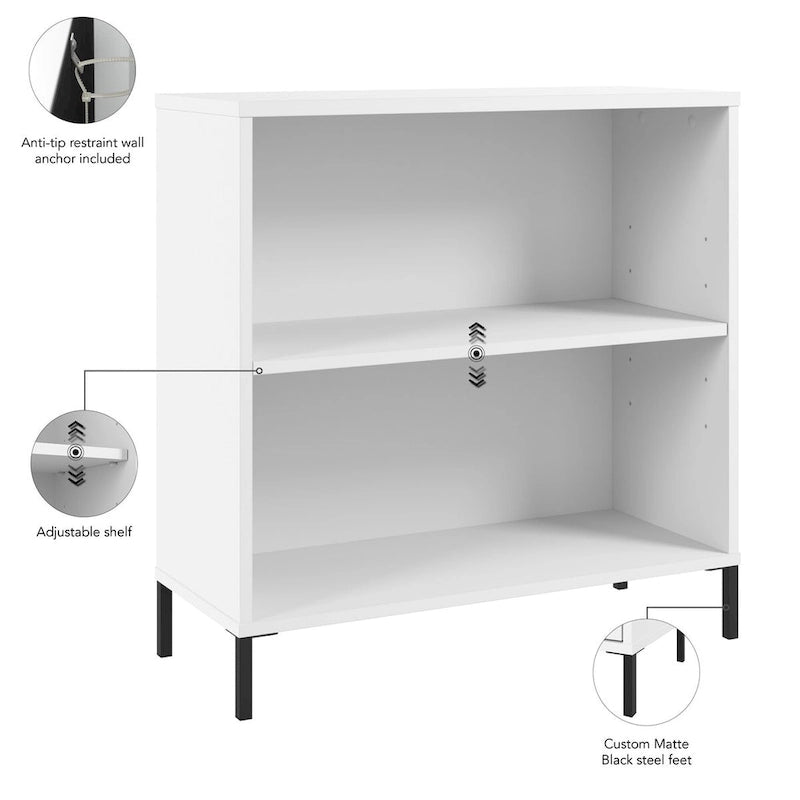 Étagère de rangement Essence à 2 niveaux de Bush Furniture