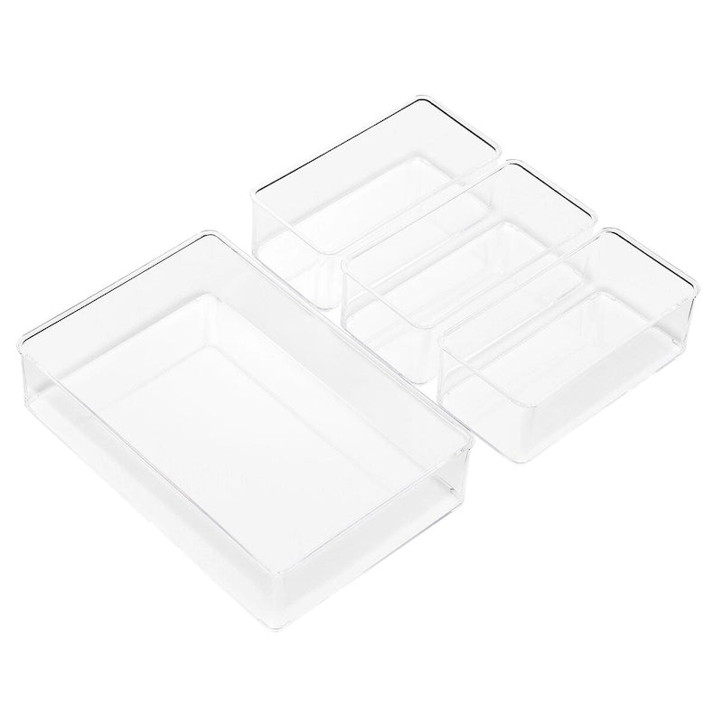 Ensemble de rangements transparents pour tiroirs de bureau