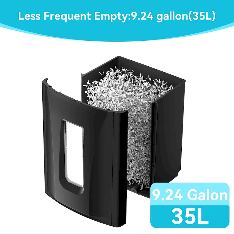 Déchiqueteuse de papier à coupe croisée, robuste, silencieuse et grande capacité