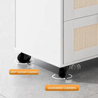 Classeur à tiroirs avec serrure, armoire de rangement mobile latérale pour bureau à domicile avec étagères de rangement ouvertes