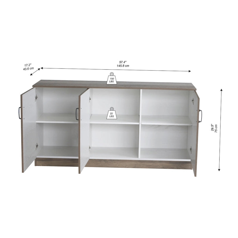 Crédence à 3 portes Saint Birch Alaska