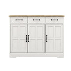 Buffet de style campagnard avec 3 tiroirs et 3 portes