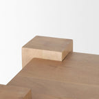 Buffet Beth en bois brun clair avec 3 portes - 74,5 cm (L) x 20 cm (l) x 33 cm (H)