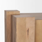 Buffet Beth en bois brun clair avec 3 portes - 74,5 cm (L) x 20 cm (l) x 33 cm (H)