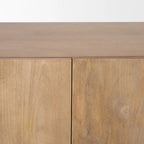 Buffet Beth en bois brun clair avec 3 portes - 74,5 cm (L) x 20 cm (l) x 33 cm (H)